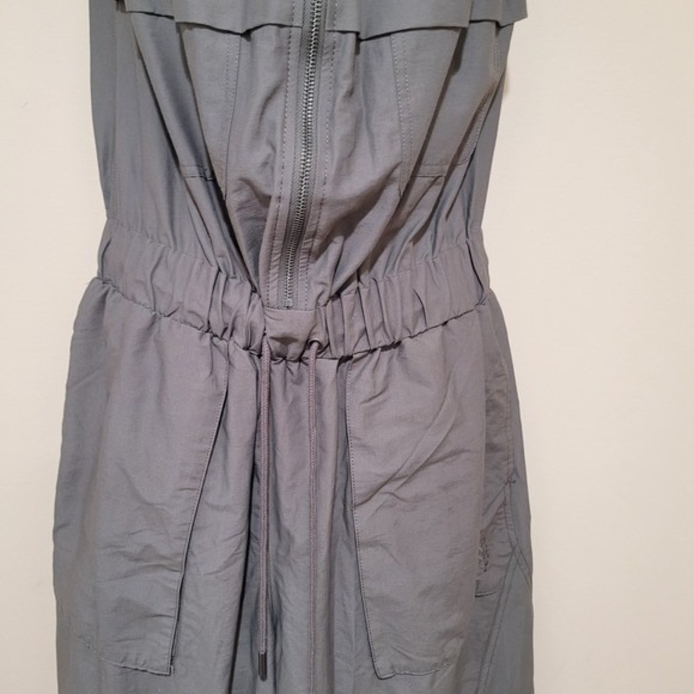 Free People Movement‎ Utility Cargo Strapless Jumpsuit pewter womens Shot clock - Picture 4 of 13